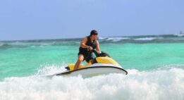 Man on a jet ski on a lake