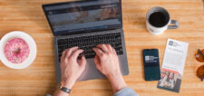 Man working on their laptop