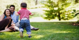 Child running to parents